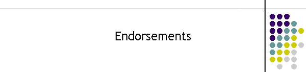 Endorsements